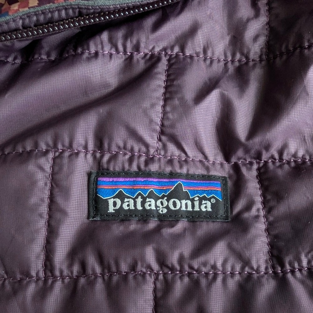 Patagonia Nano Puff Vest Womens XXL Purple Quilted Insulated Full Zip Puffer - Picture 7 of 11